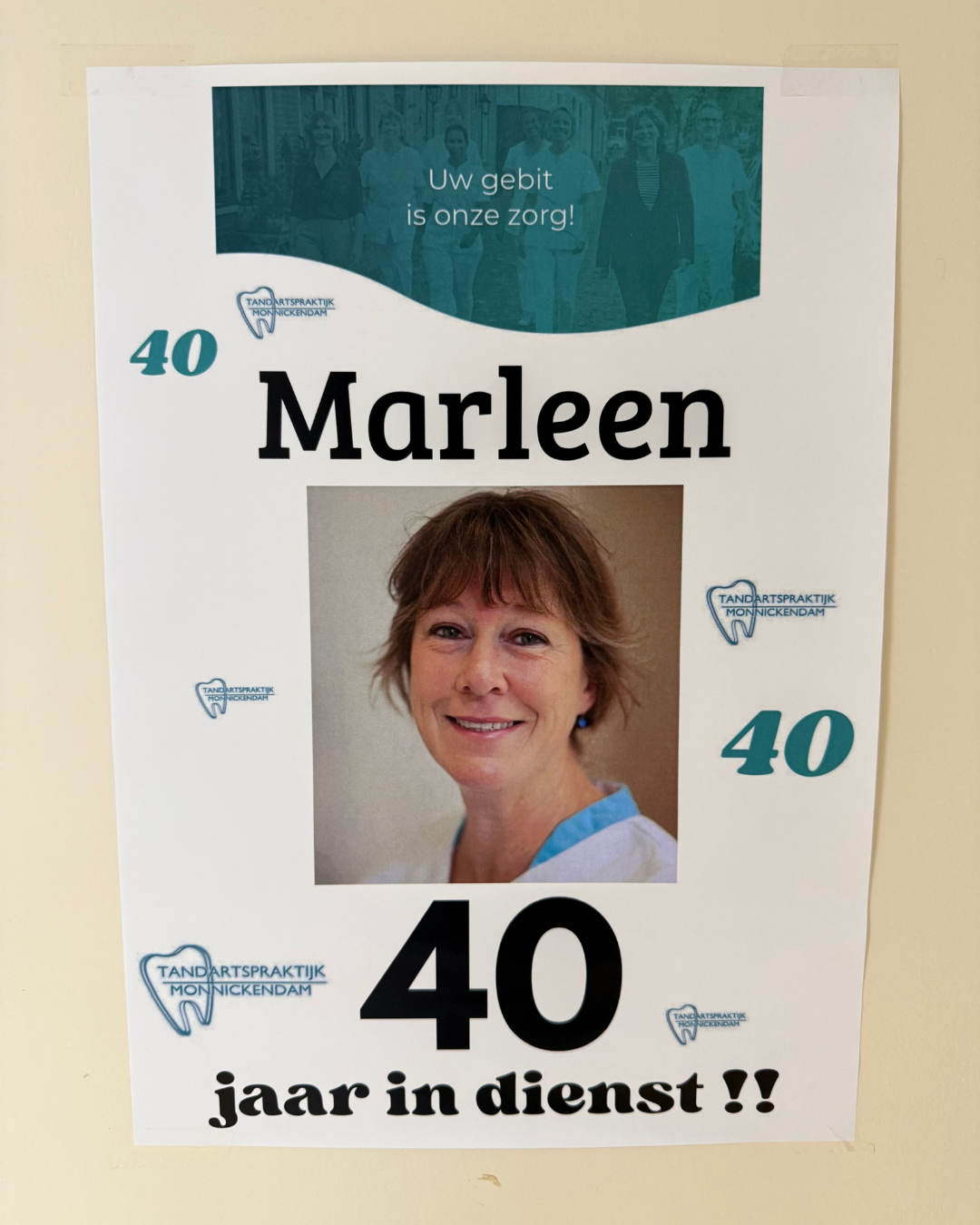 Marleen 40 jaar in dienst